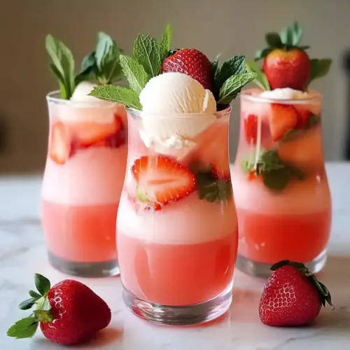 Strawberry Mint Fizz Punch