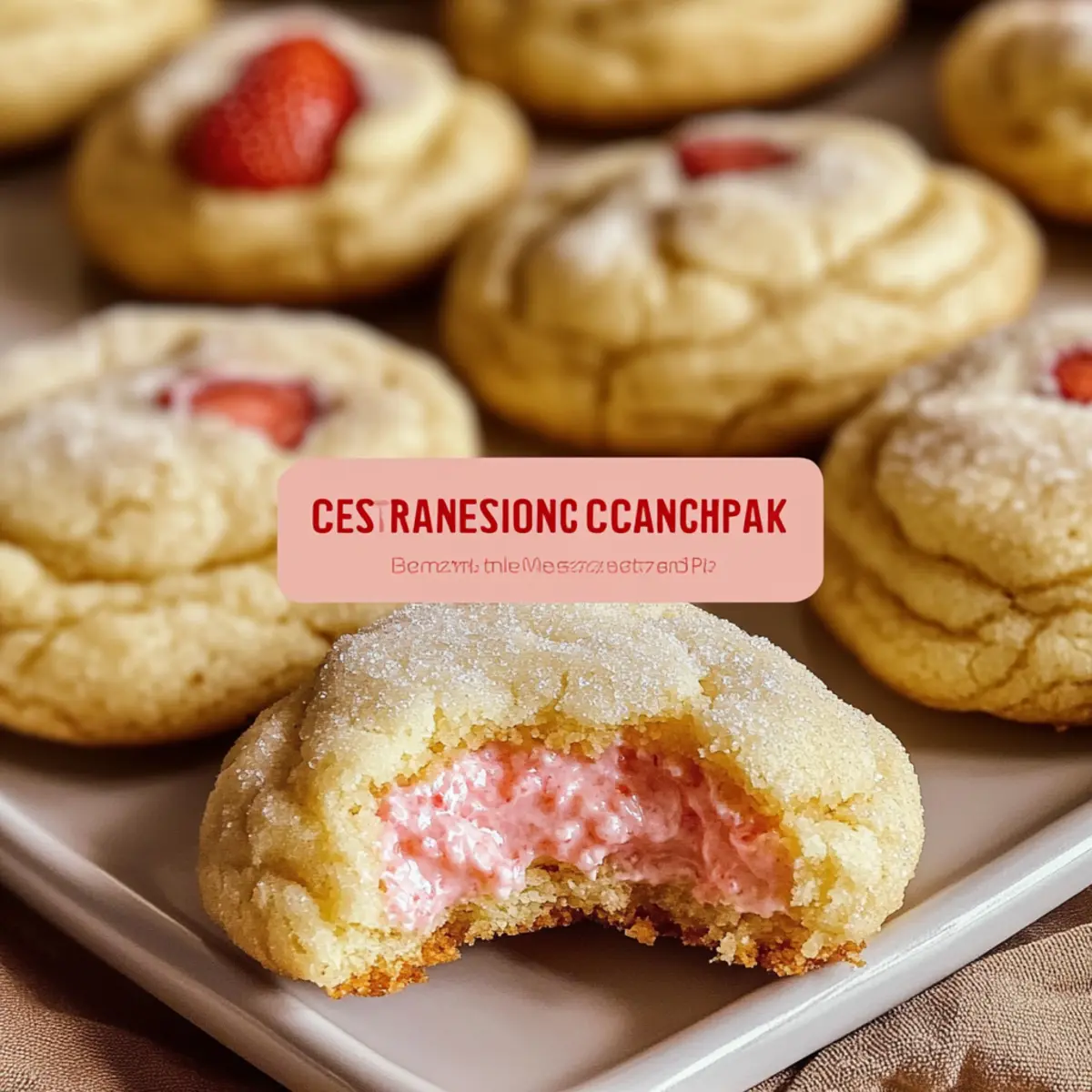 Strawberry Cheesecake Cookies