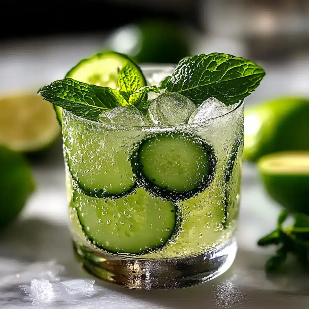 Refreshing Cucumber Mint Mojito Mocktail