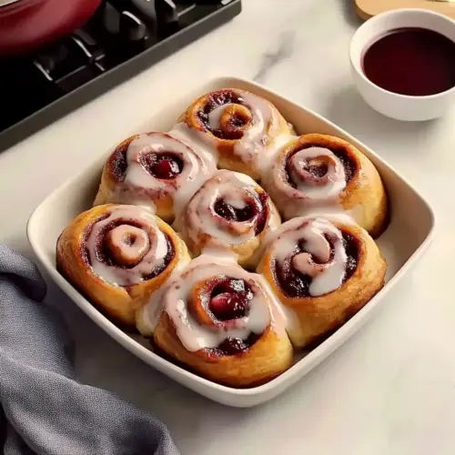 Sweet Cherry Cinnamon Rolls