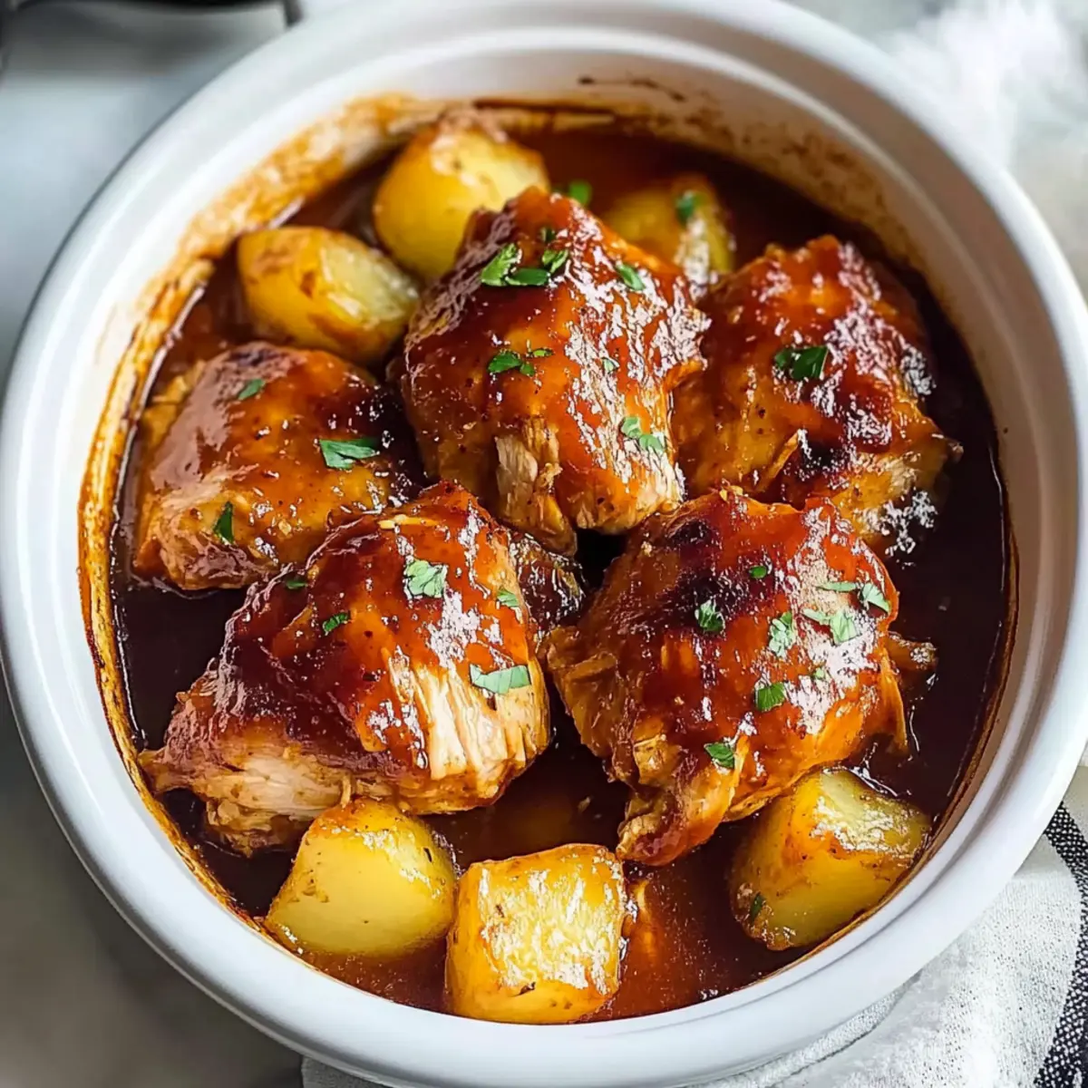 Crockpot Pineapple BBQ Chicken