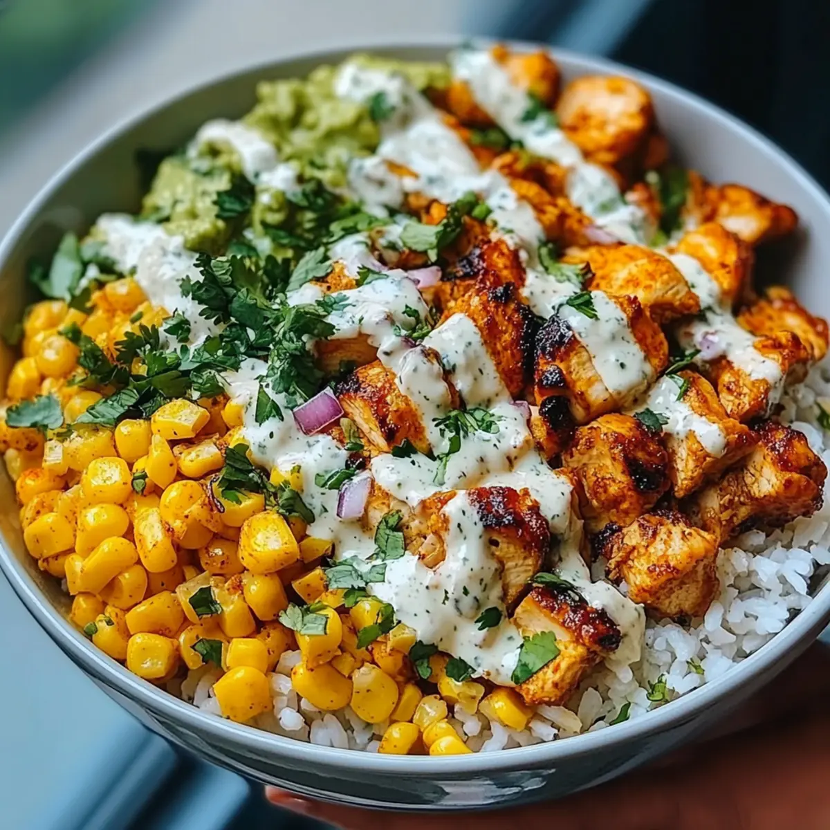 Healthy Street Corn Chicken Bowl