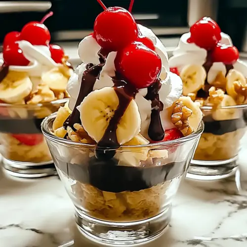 No-Bake Banana Split Cups