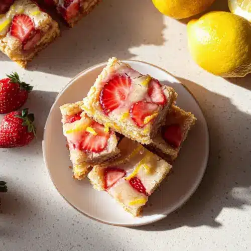 Strawberry Lemon Blondies