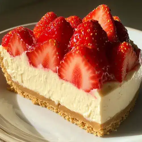 Creamy Strawberry Swirl Cheesecake