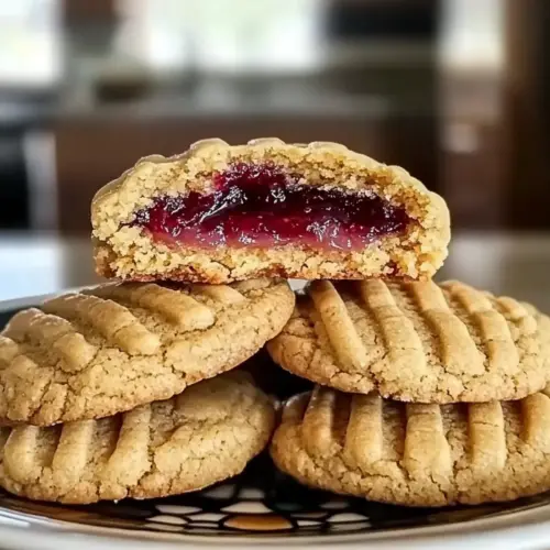 Peanut Butter and Jelly Stuffed Cookies