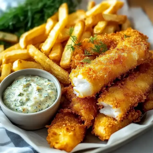 Fish and Chips with Tartar Sauce