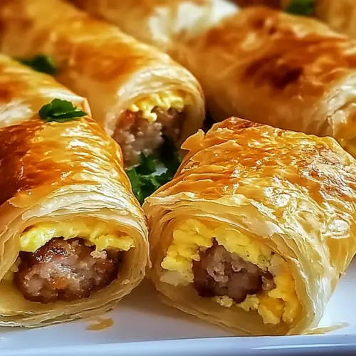 Sausage Egg and Cheese Breakfast Roll-Ups