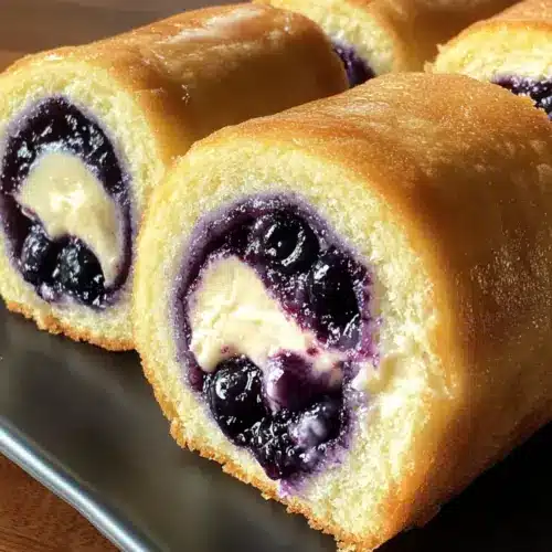Blueberry Cheesecake Rolls with Icing