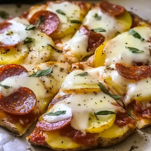 Crispy Smashed Potatoes Pizza