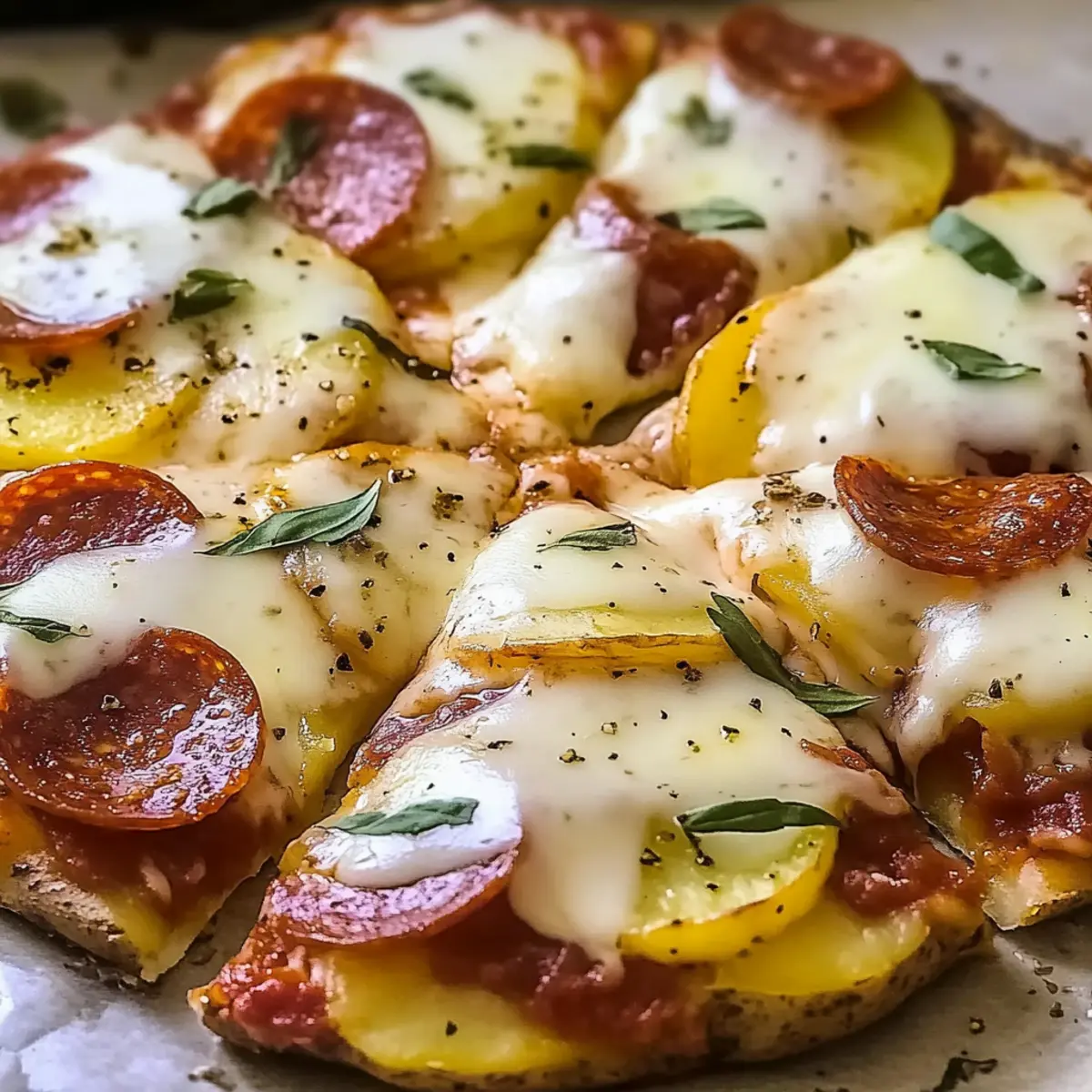 Crispy Smashed Potatoes Pizza