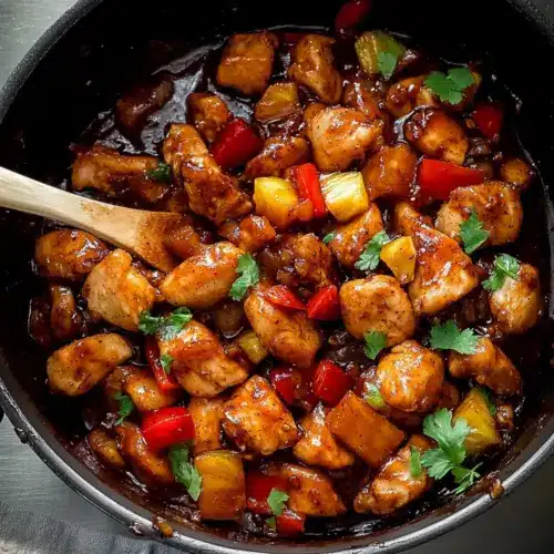 Sweet & Sticky Pineapple Bourbon Chicken