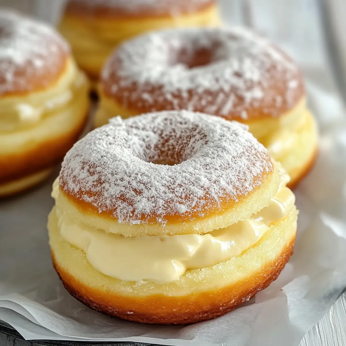Vanilla Cream-Filled Doughnuts