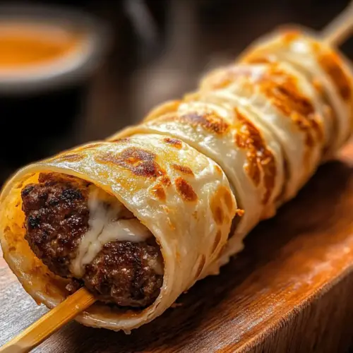 Crispy Pinwheel Smash Burger Skewers