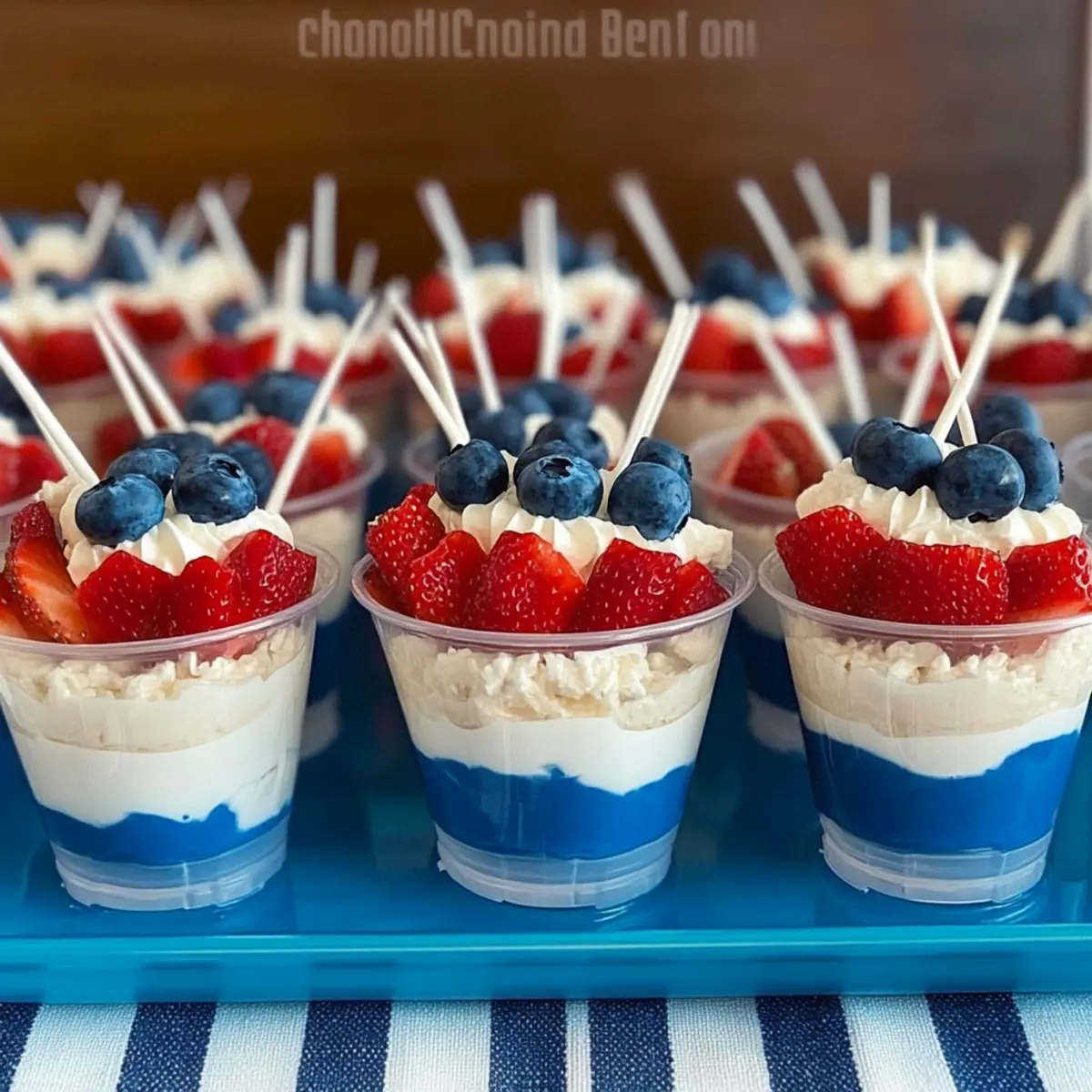 Red, White & Blue “Rocket Pop” Rice Krispie Bars