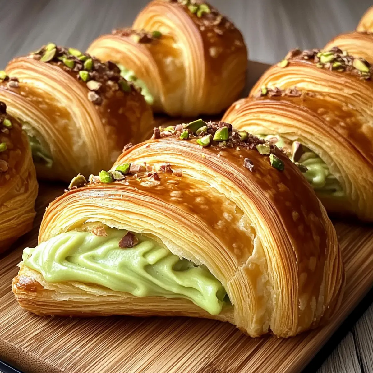 Creamy Pistachio Croissants
