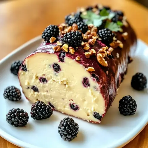 Blackberry Jalapeño Cowboy Caviar Cheese Log