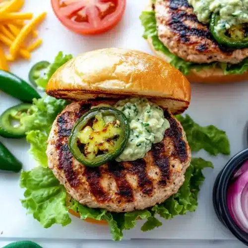 Jalapeño Cheddar Turkey Burgers