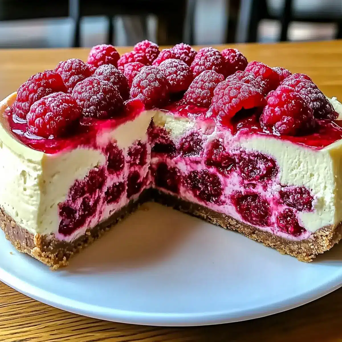 White Chocolate Raspberry Cheesecake