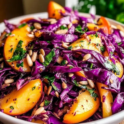 Summer Slaw with Peaches and Parsley