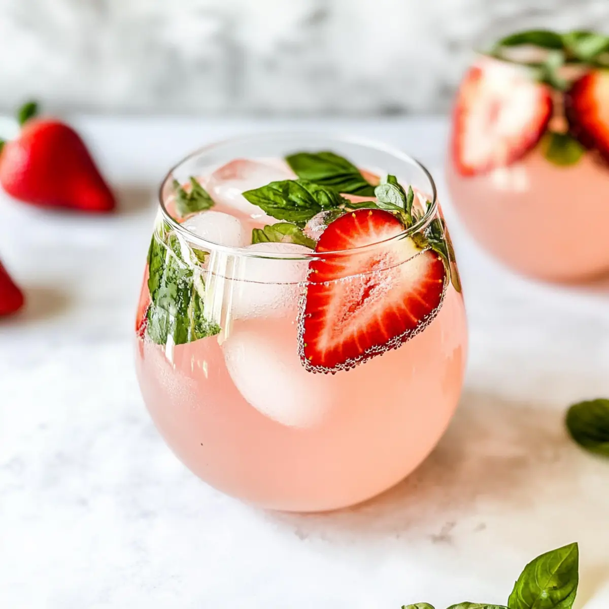 Healthy Strawberry Mocktail Spritzer {Non Alcoholic}