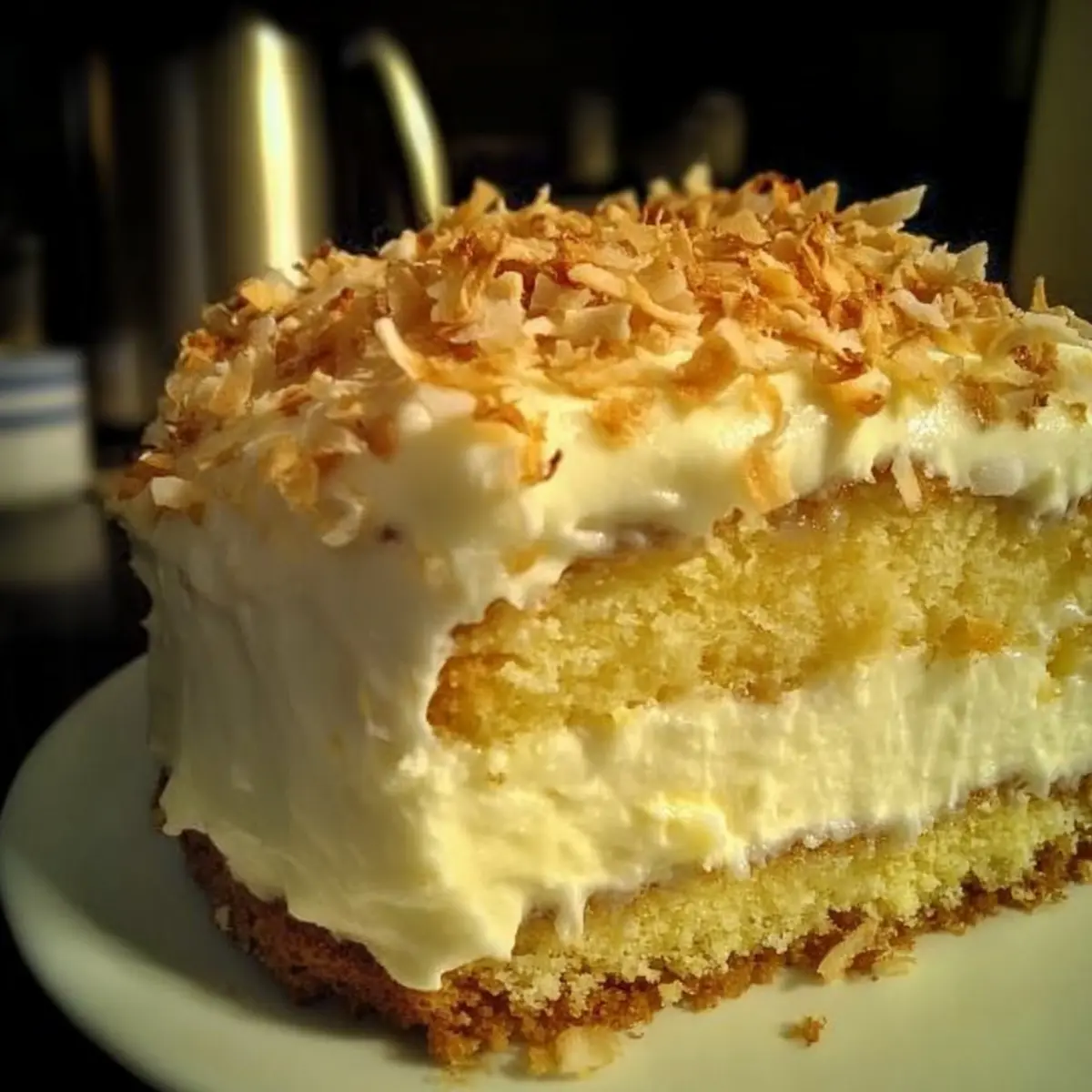 southern style coconut custard cake