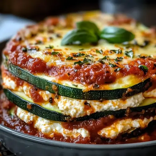 Layered Zucchini Ricotta Melts with Marinara