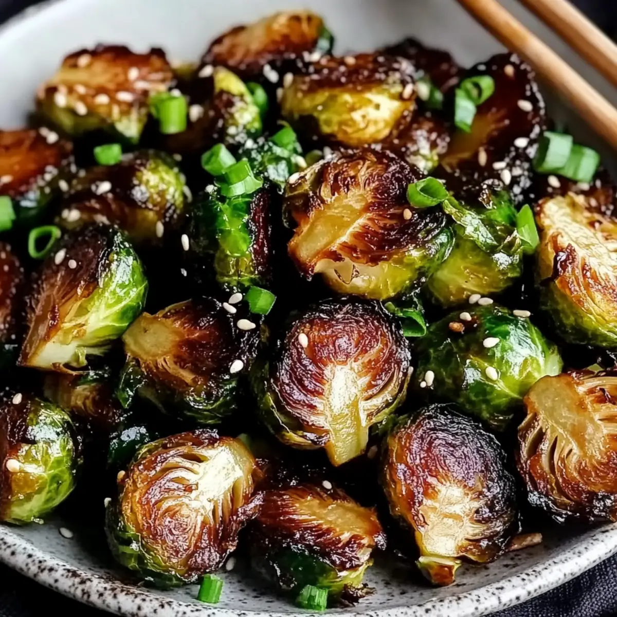 Crispy Asian BBQ Brussels Sprouts