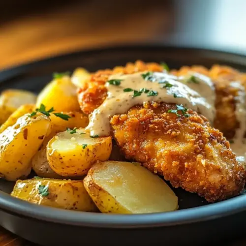 Crispy Garlic Parmesan Chicken and Potatoes