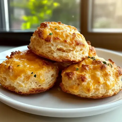 High Protein Cottage Cheese Breakfast Biscuits with Cheddar