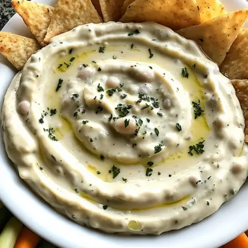 Creamy Lemon Herb White Bean Dip