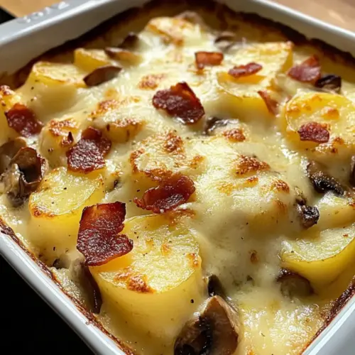 Creamy Pancetta and Porcini Potato Gratin