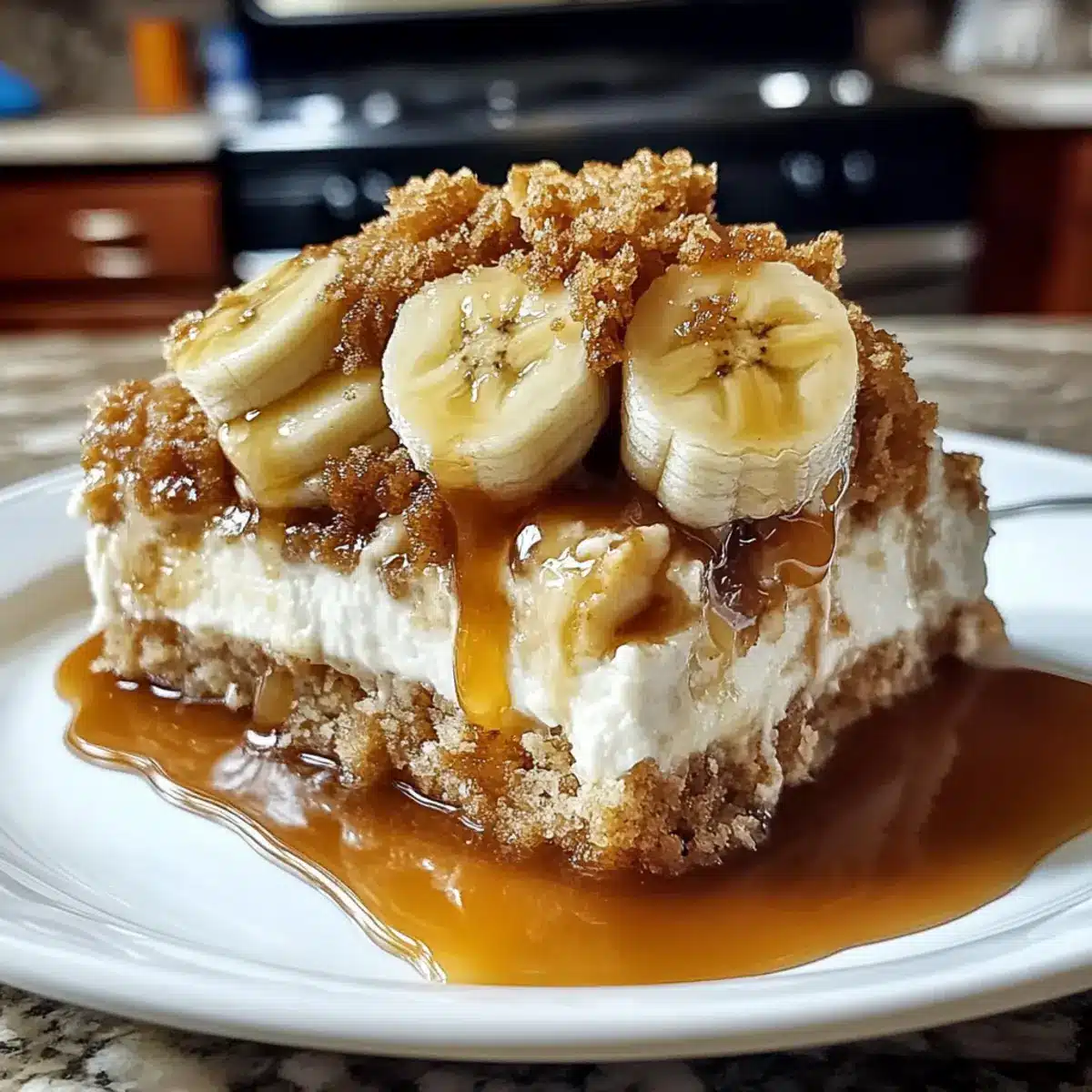 Southern Banana Cobbler with Cheesecake Filling