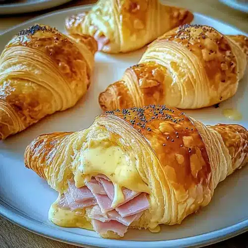 Baked Ham and Cheese Croissants