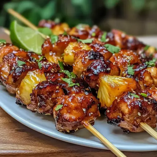 Teriyaki Pineapple Chicken Skewers