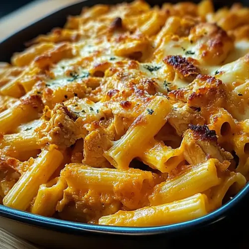 Smoky BBQ Chicken & Cheddar Pasta Bake