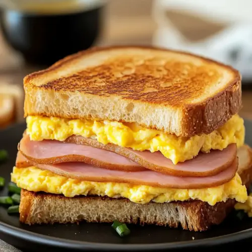 Ham and Egg Breakfast Sandwich