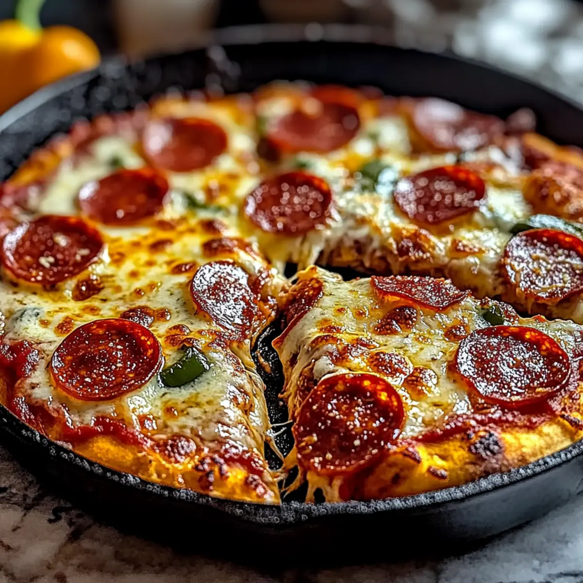 Crispy Cast Iron Skillet Pizza