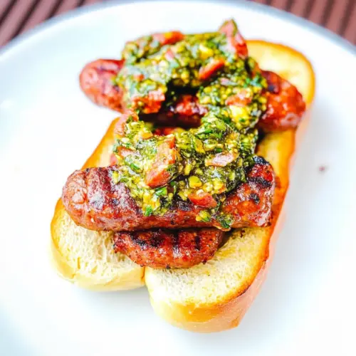 Juicy Grilled Choripán with Toasted Bread
