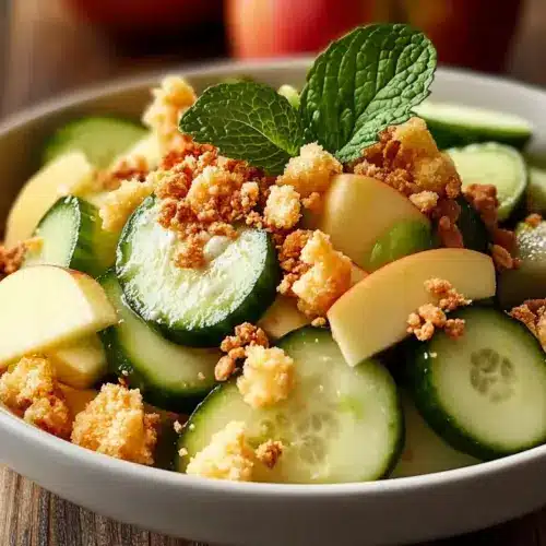 Crispy Apple Cucumber Salad with Mint Yogurt