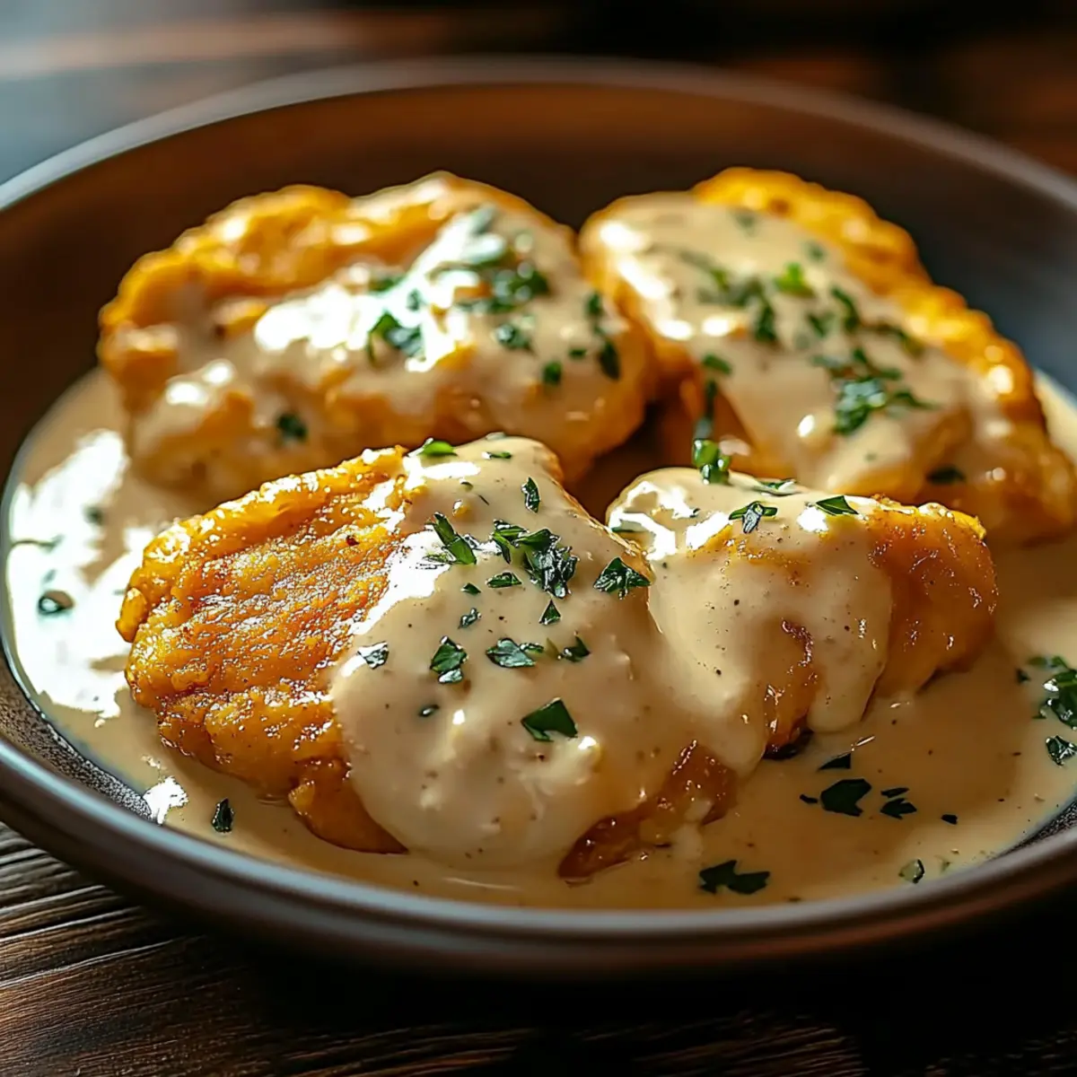 Irish Whiskey Chicken with Creamy Garlic Sauce