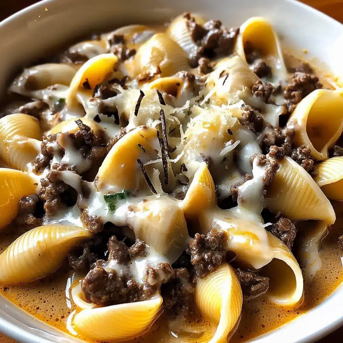Creamy Beef and Shells