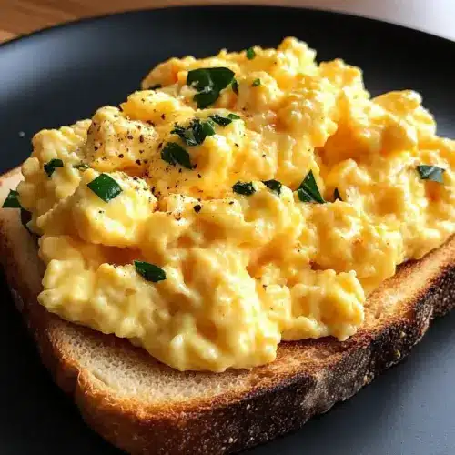 Veggie Scrambled Eggs on Toast