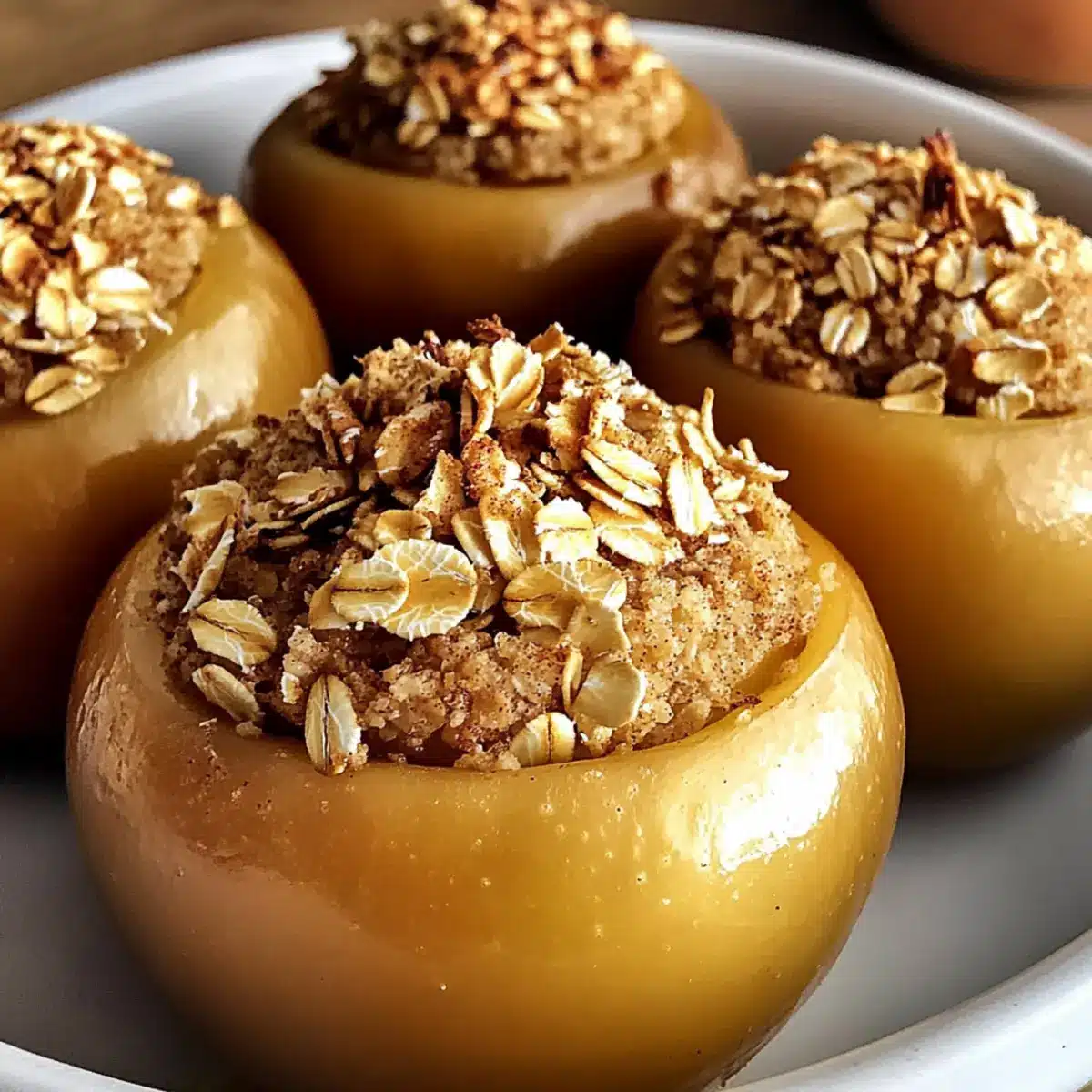 Baked Stuffed Apples with Oats and Cinnamon