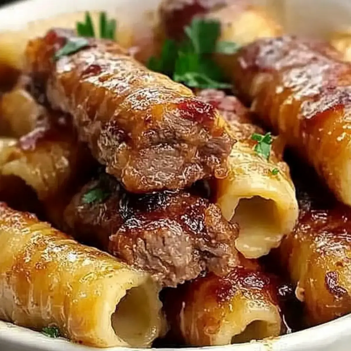 Beef and Garlic Parmesan Pasta