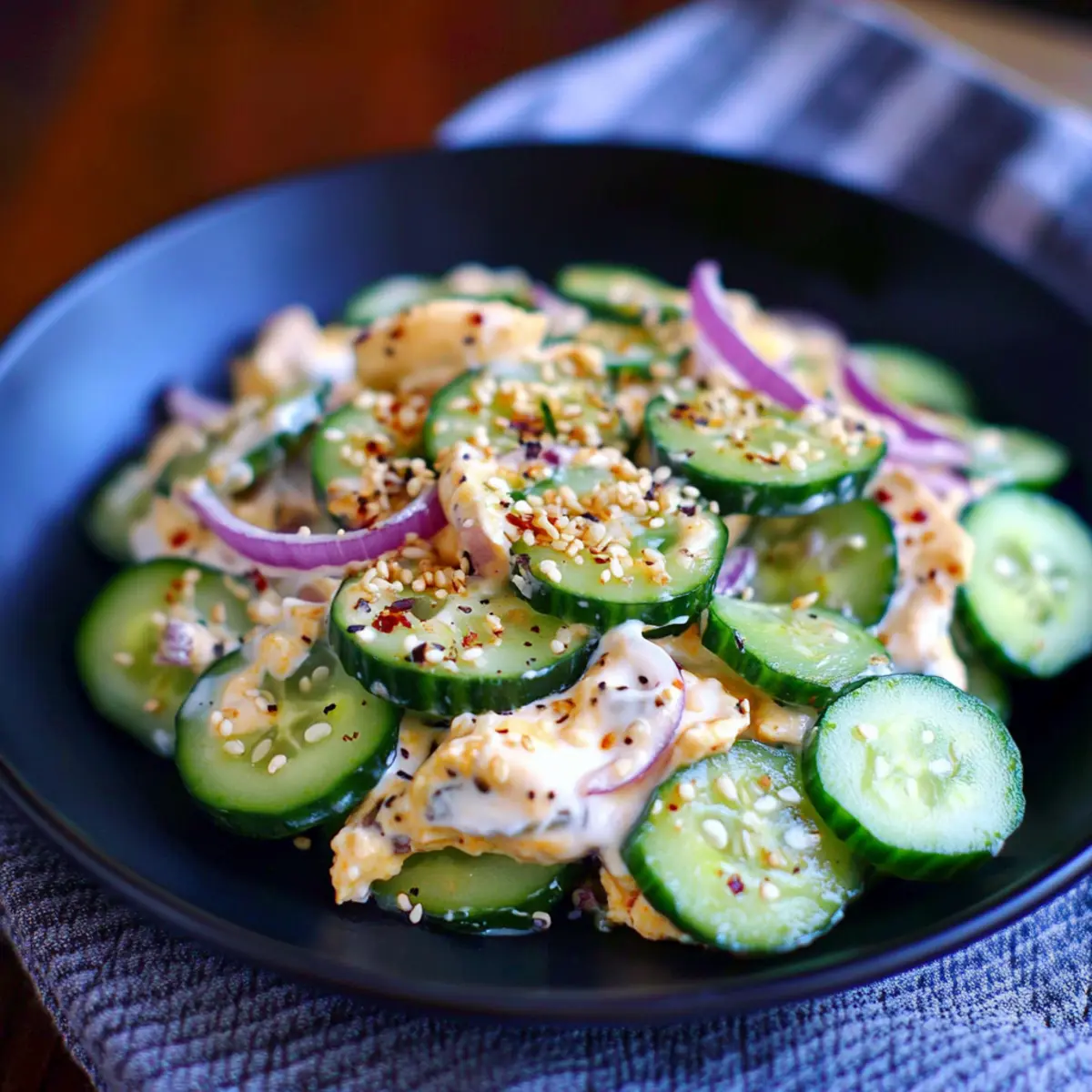 Jalapeno Popper Cucumber Salad