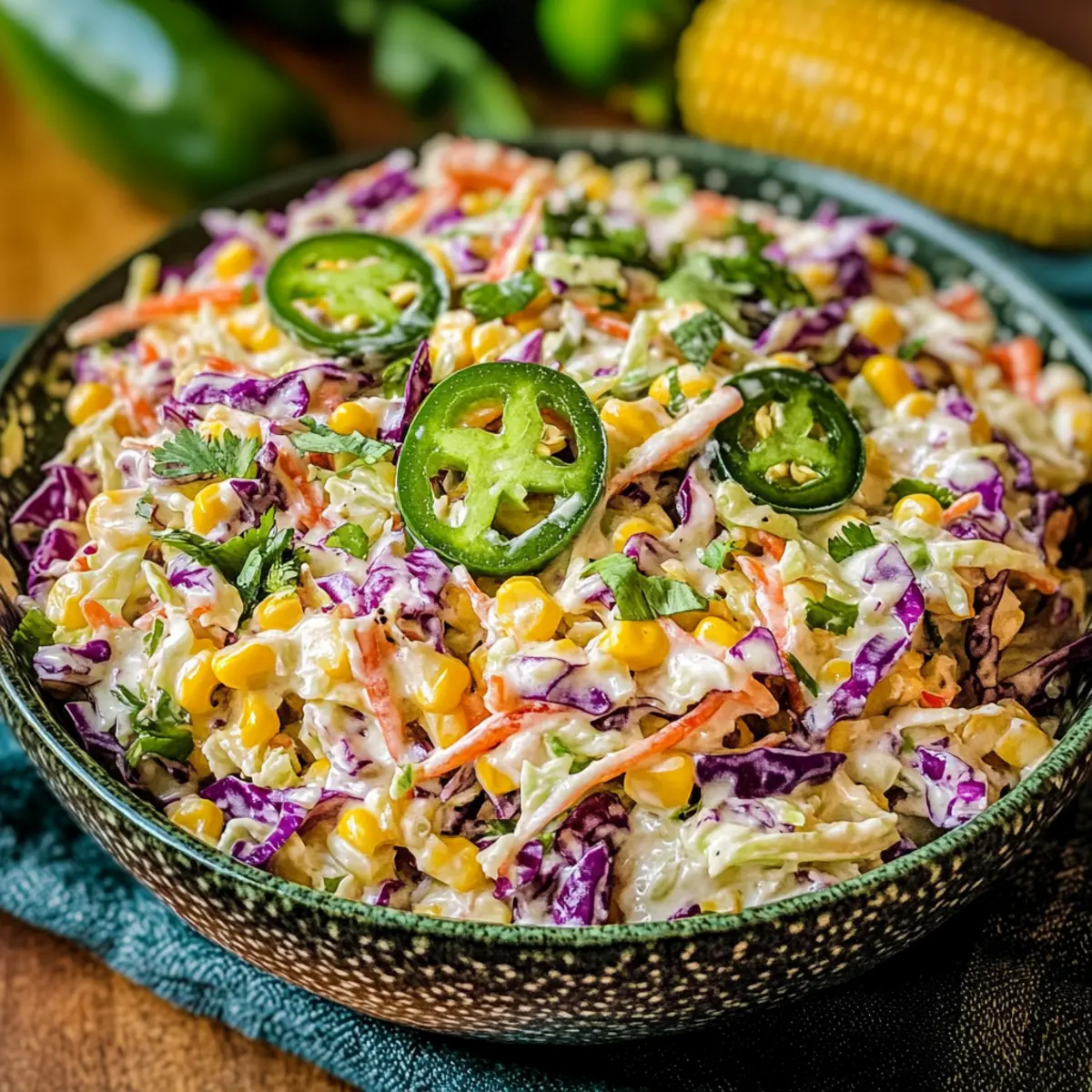 Jalapeno Corn Coleslaw