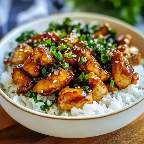 Honey Garlic Chicken Bowl