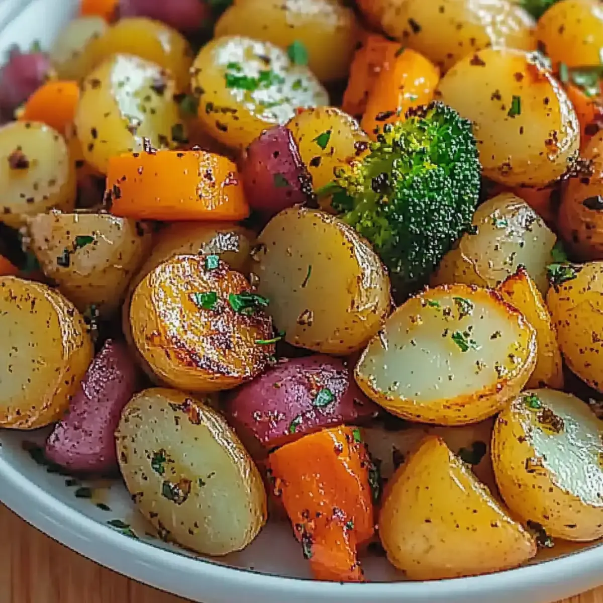 Garlic Herb Roasted Potatoes Veggies