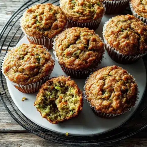 Fluffy Whole Wheat Carrot Zucchini Muffins
